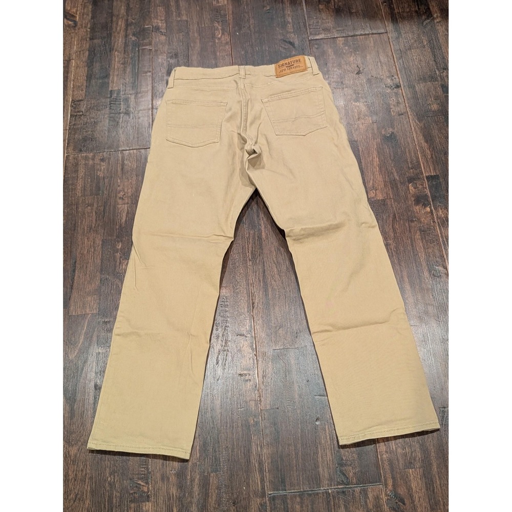 Levi Strauss Signature Khaki Pants Straight Leg Mens 29x28 Stretch Chinos - Picture 2 of 7